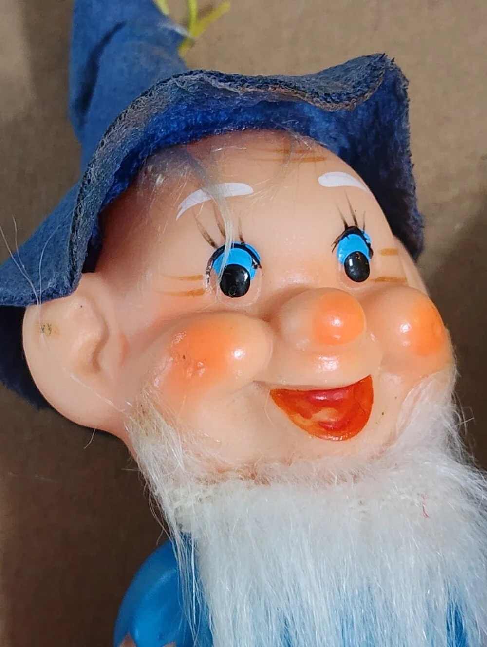 Vtg Elf Pixie Dwarf Gnome Felt Rubber Face Doll Christmas Japan Lot Of 3
